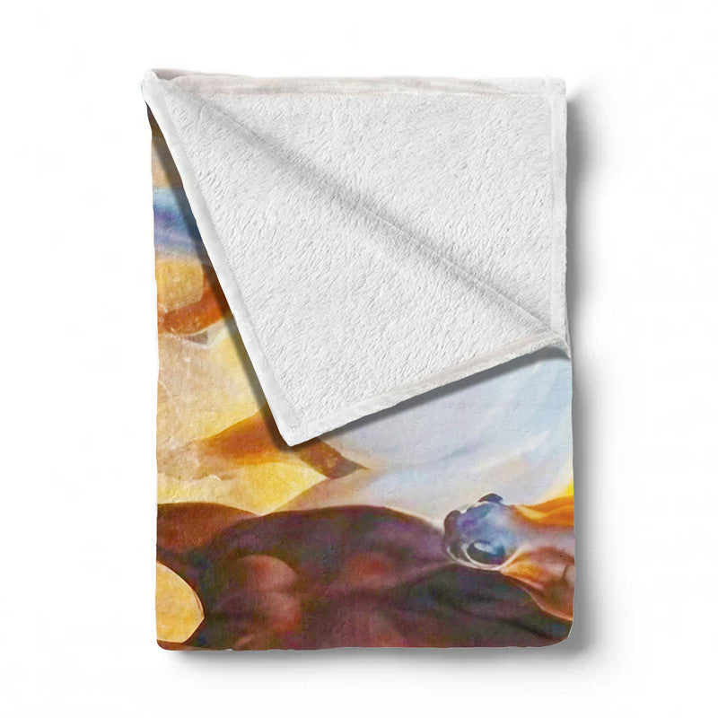 Horses Galloping Along The Shore Light Weight Fleece Blanket