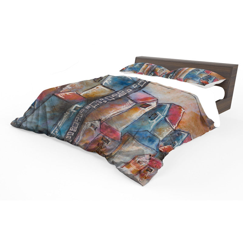 Houses on the Hill Duvet Cover Set by Cherylin Louw