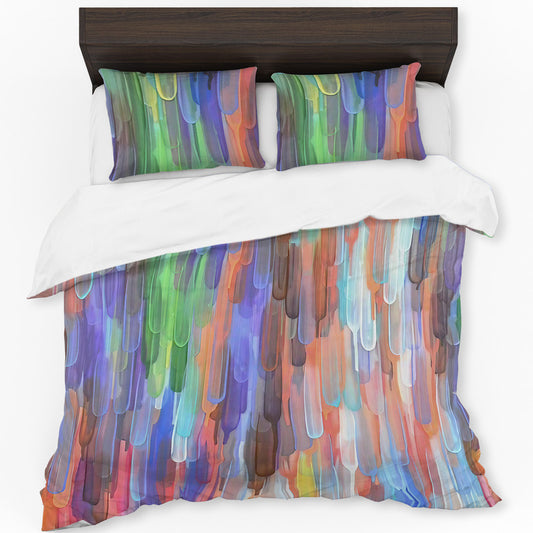 Hues In Motion Abstract Duvet Cover Set