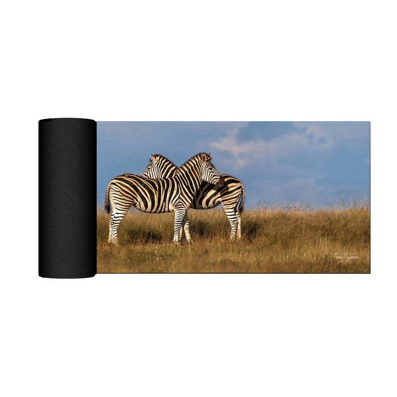 Hugging Zebras Large Desk Pad By Fanie Heymans