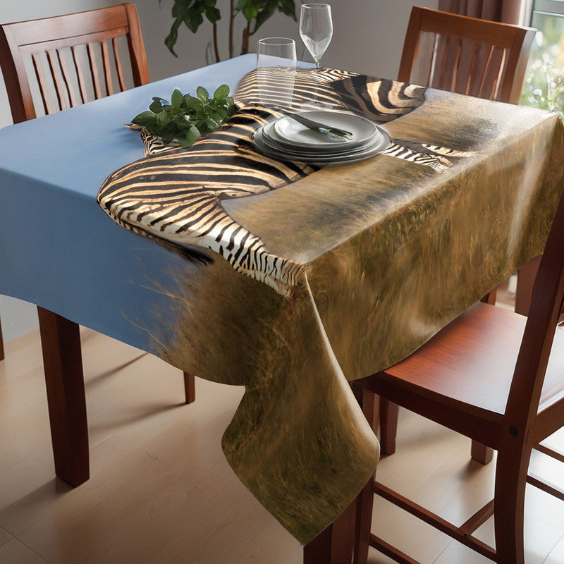 Hugging Zebras Square Tablecloth By Fanie Heymans