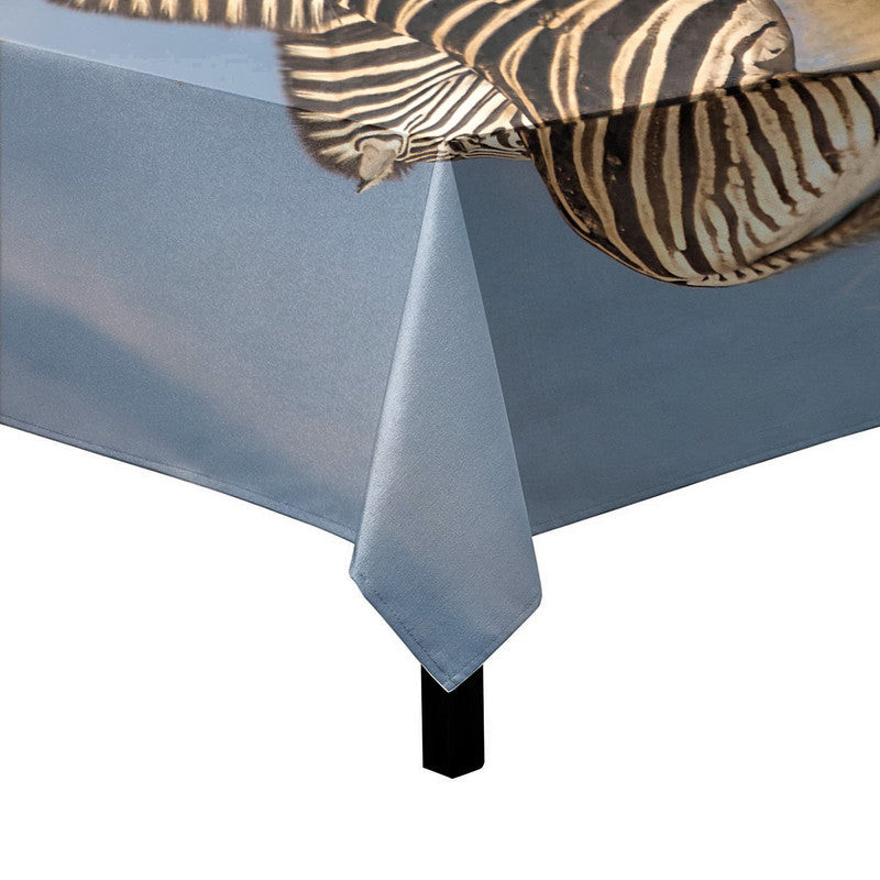 Hugging Zebras Square Tablecloth By Fanie Heymans