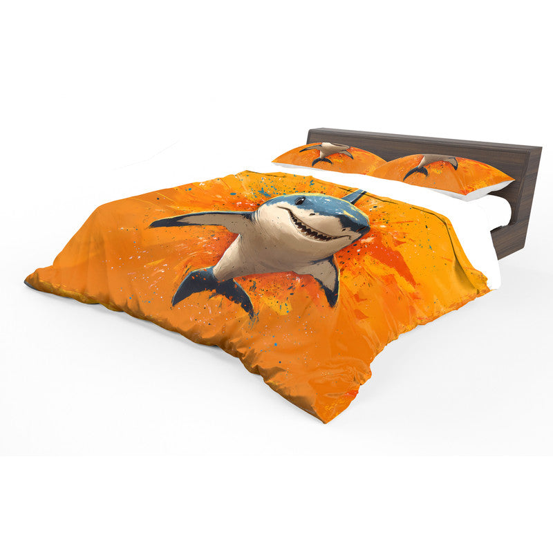 Hungry Shark Duvet Cover Set by Wikus Schalkwyk