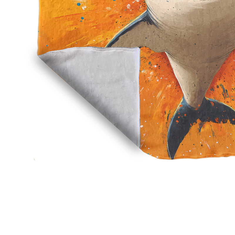 Hungry Shark Minky Blanket by Wikus Schalkwyk