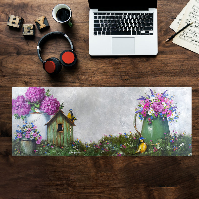 Hydrangeas Bouquet Large Desk Pad By Stella Bruwer