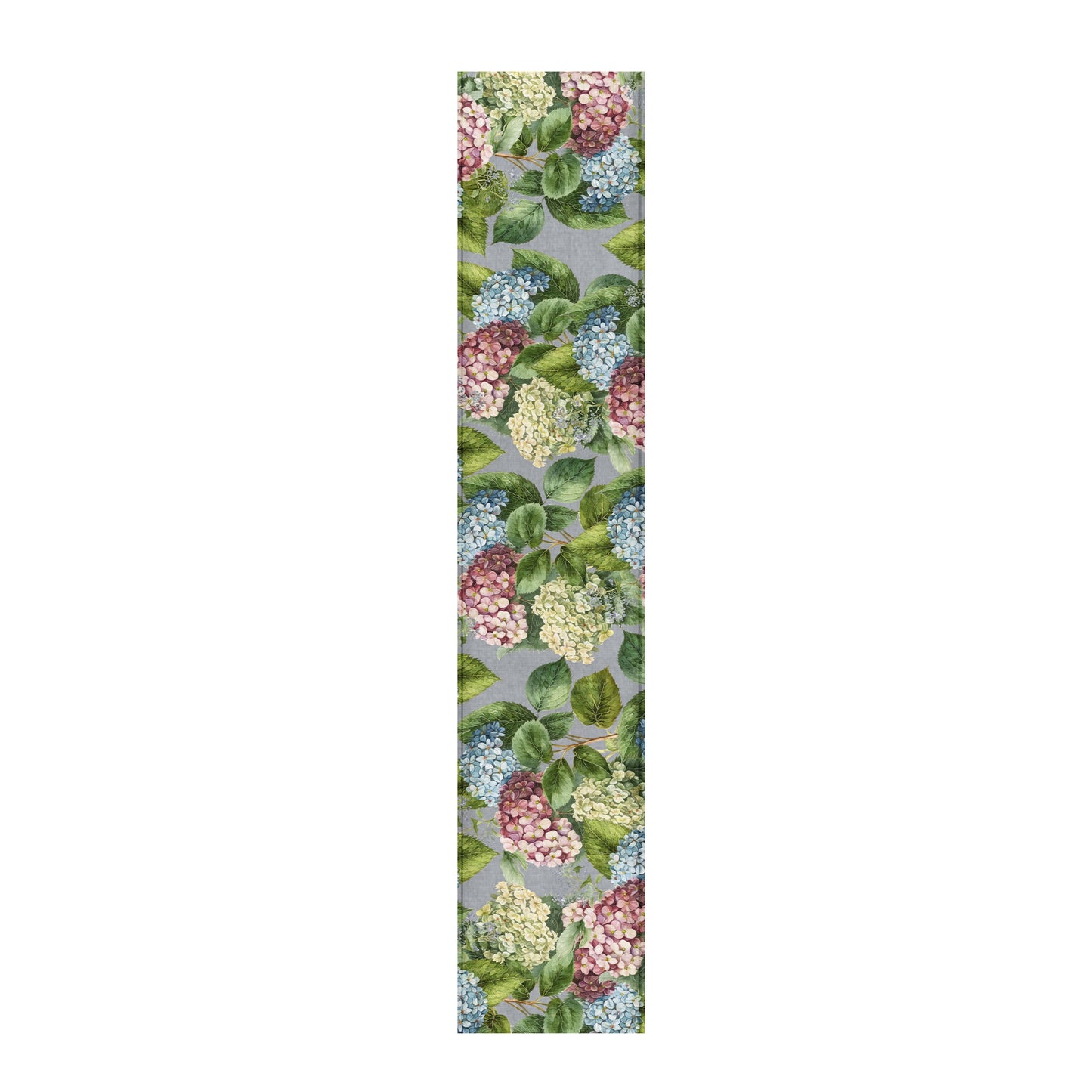 Hydrangeas On Grey Table Runner by Mark van Vuuren