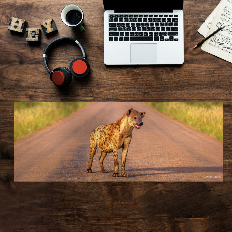 Hyena Mom Desk Pad by Annette Heymans