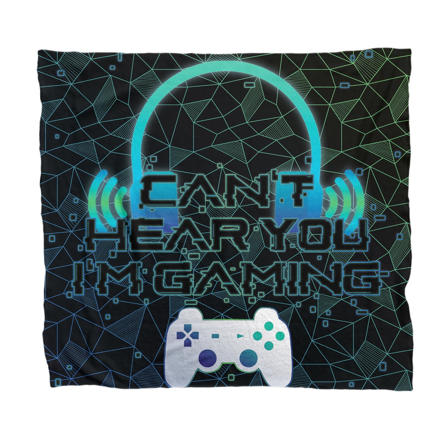 I'm Gaming Black Light Weight Fleece Blanket