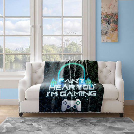 I'm Gaming White Light Weight Fleece Blanket
