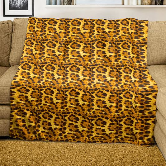 Imitation Leopard Fur Light Weight Fleece Blanket