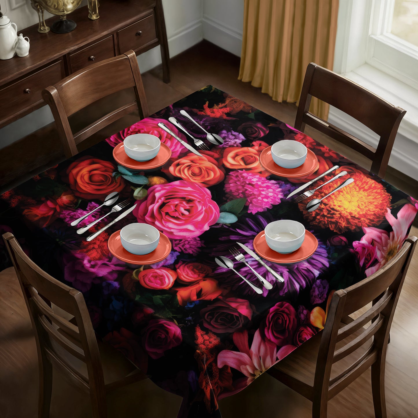 In The Garden Late Afternoon Square Tablecloth
