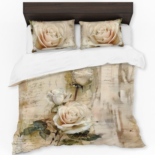 Ink Rose Duvet Cover Set