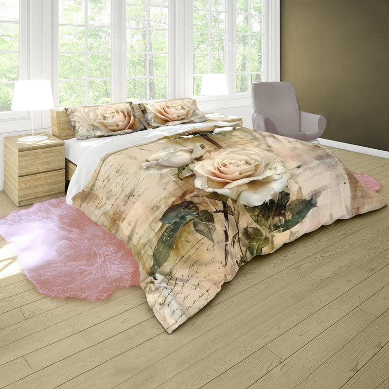Ink Rose Duvet Cover Set