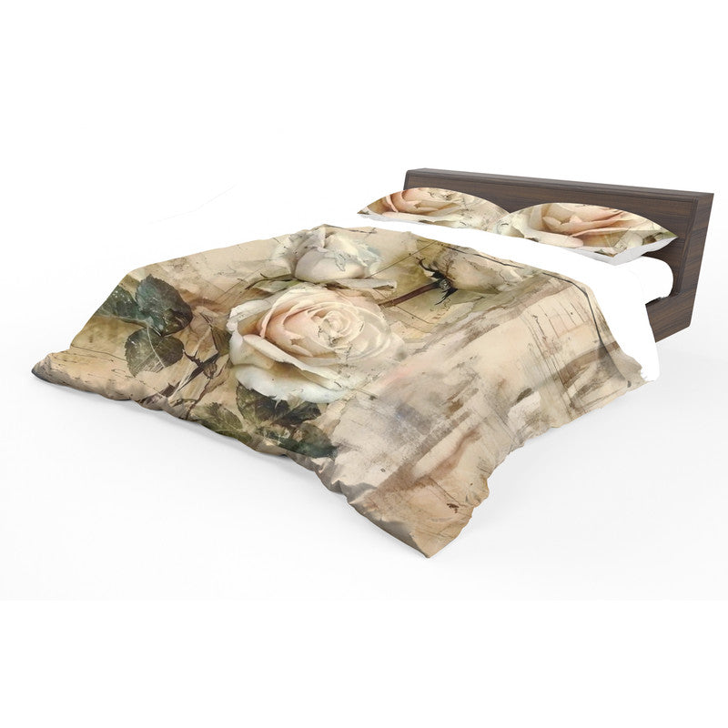 Ink Rose Duvet Cover Set