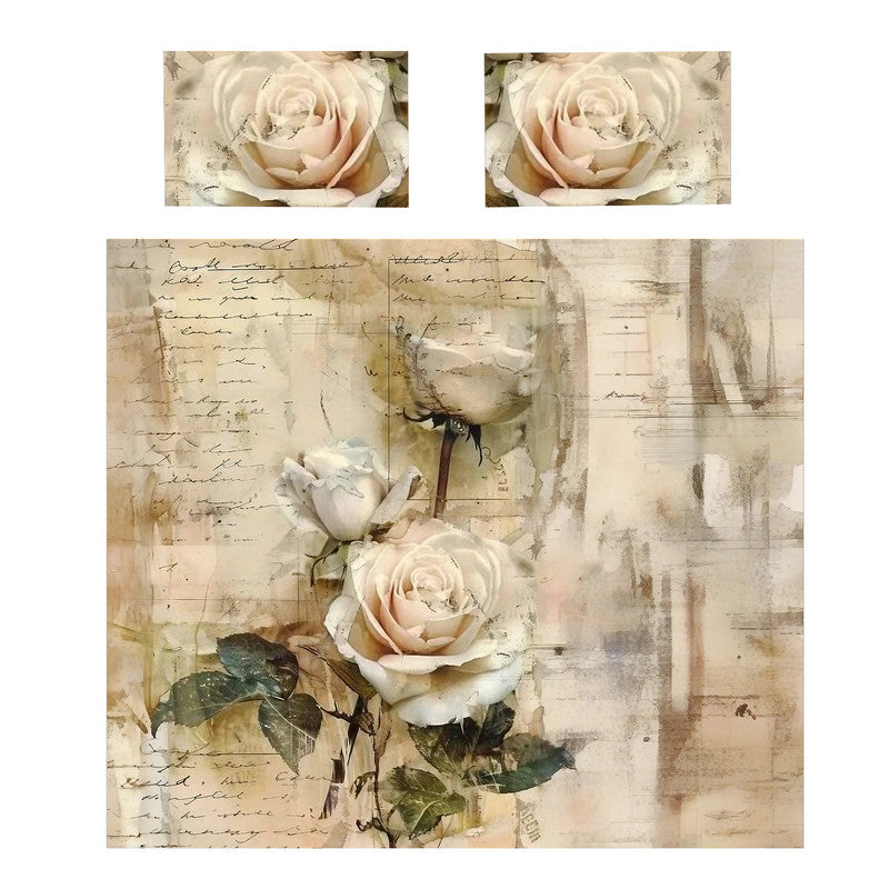 Ink Rose Duvet Cover Set