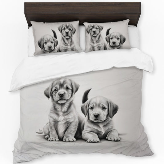 Innocent Eyes Puppie Duvet Cover Set by Nathan Pieterse