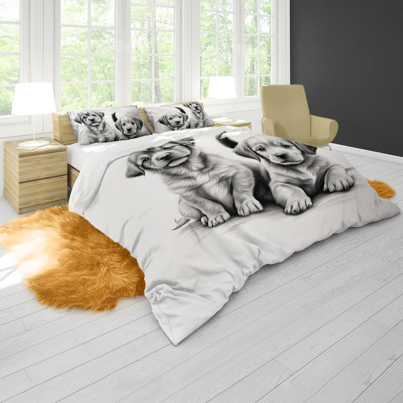 Innocent Eyes Puppie Duvet Cover Set by Nathan Pieterse