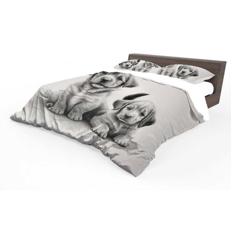 Innocent Eyes Puppie Duvet Cover Set by Nathan Pieterse
