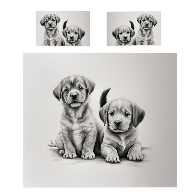Innocent Eyes Puppie Duvet Cover Set by Nathan Pieterse