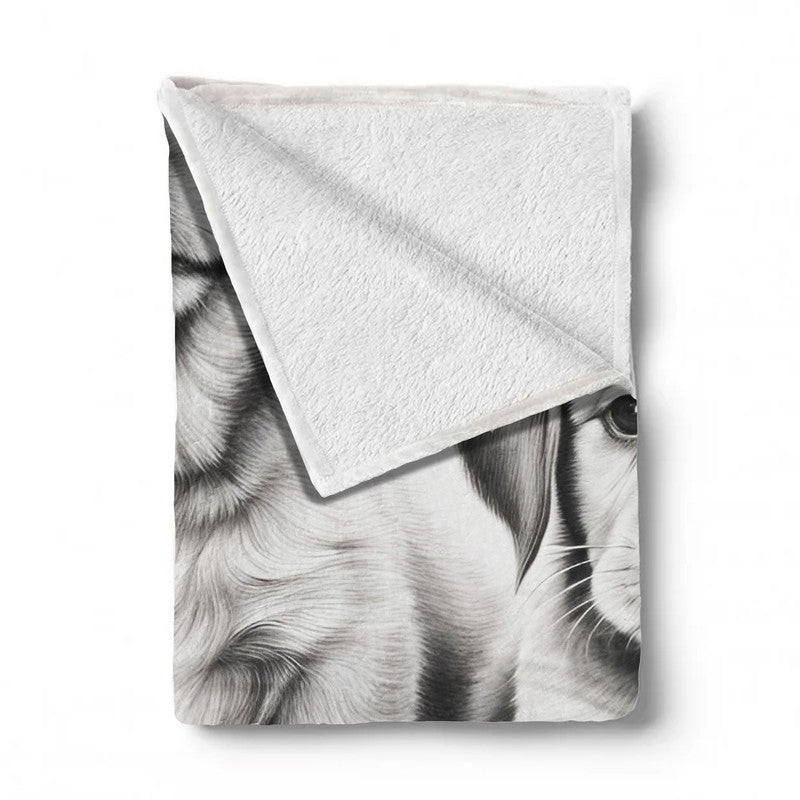 Innocent Eyes Puppies Light Weight Fleece Blanket by Nathan Pieterse