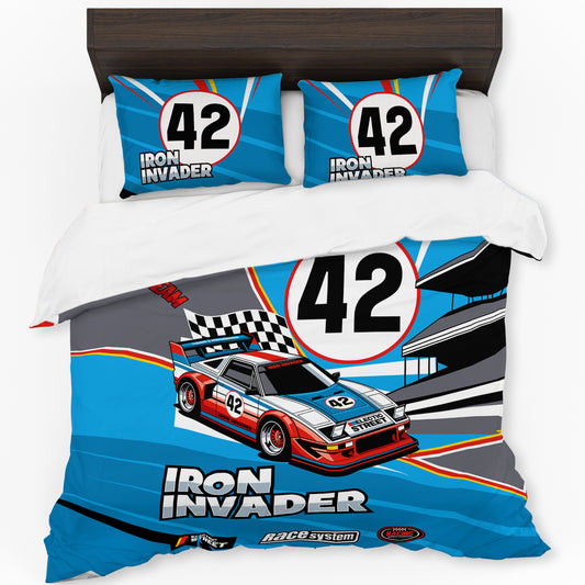 Iron Invader Racing Duvet Cover Set