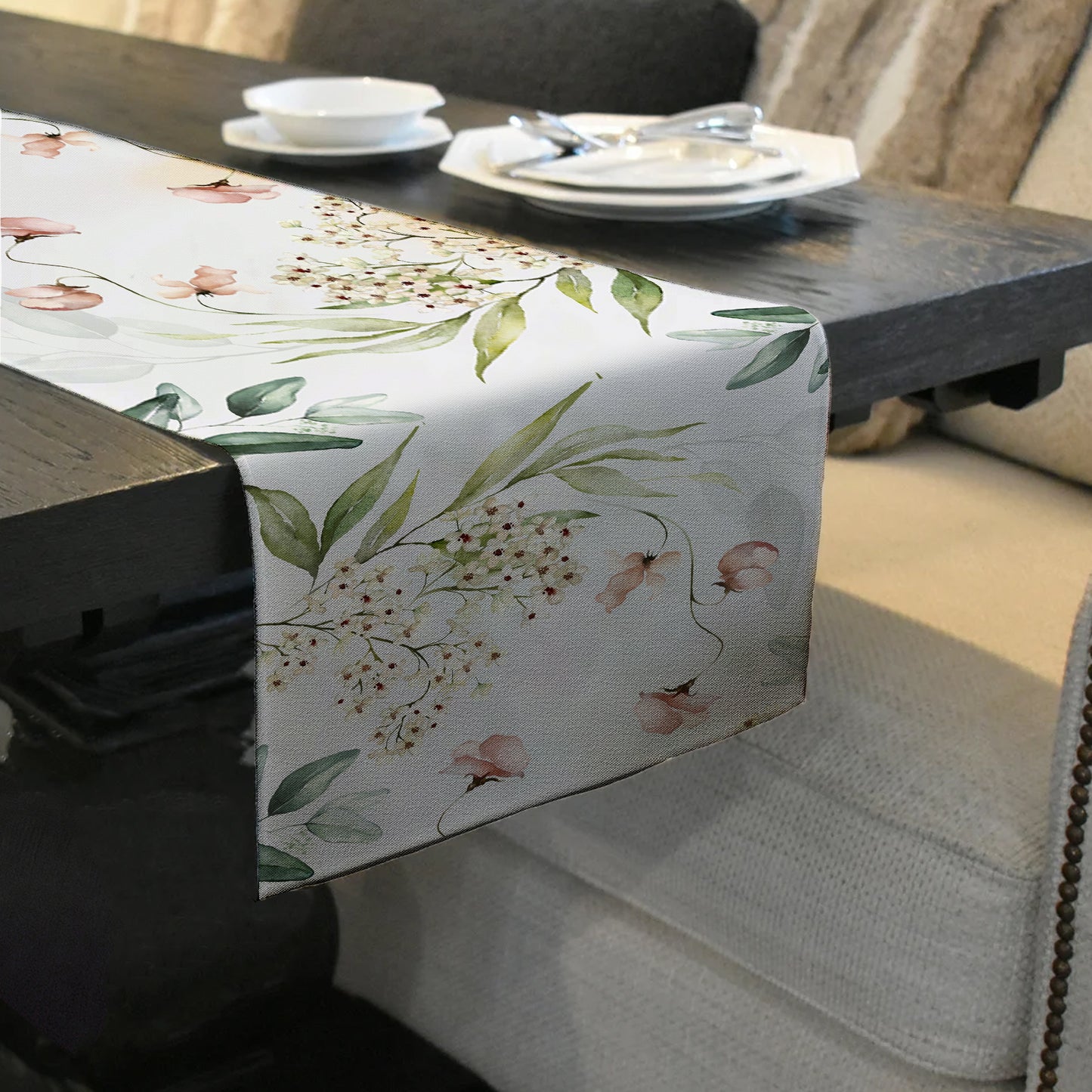 Ivory Garden Table Runner by Mark van Vuuren