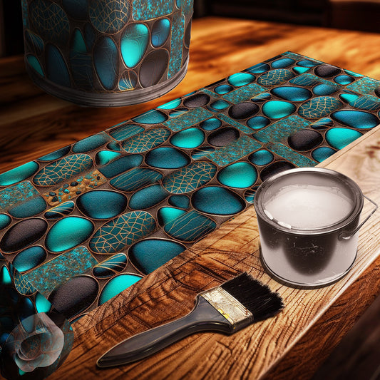 Jade Pebbles Drum Decoupage