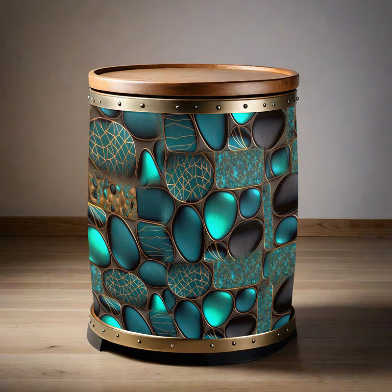 Jade Pebbles Drum Decoupage