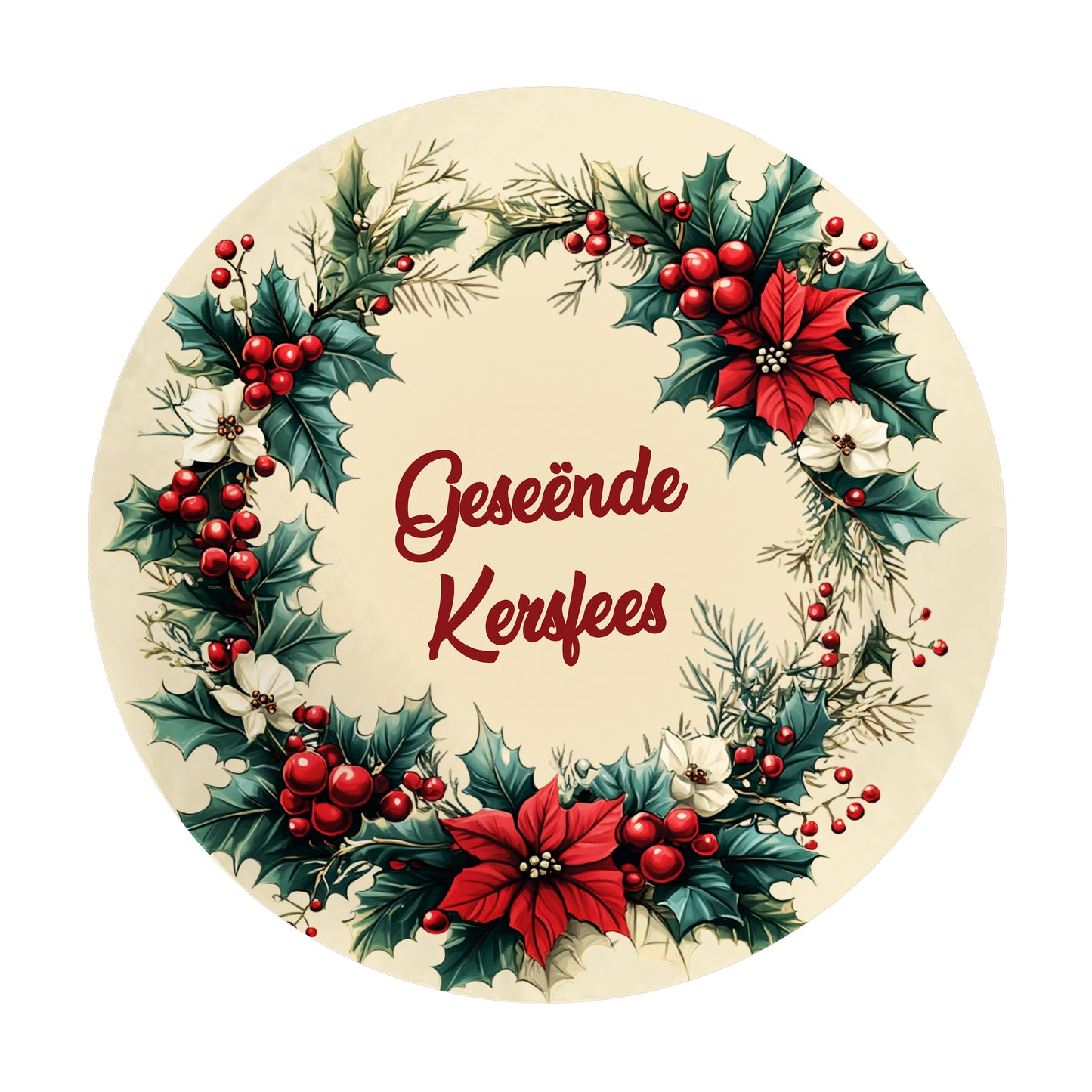 Joyful Christmas Round Tablecloth