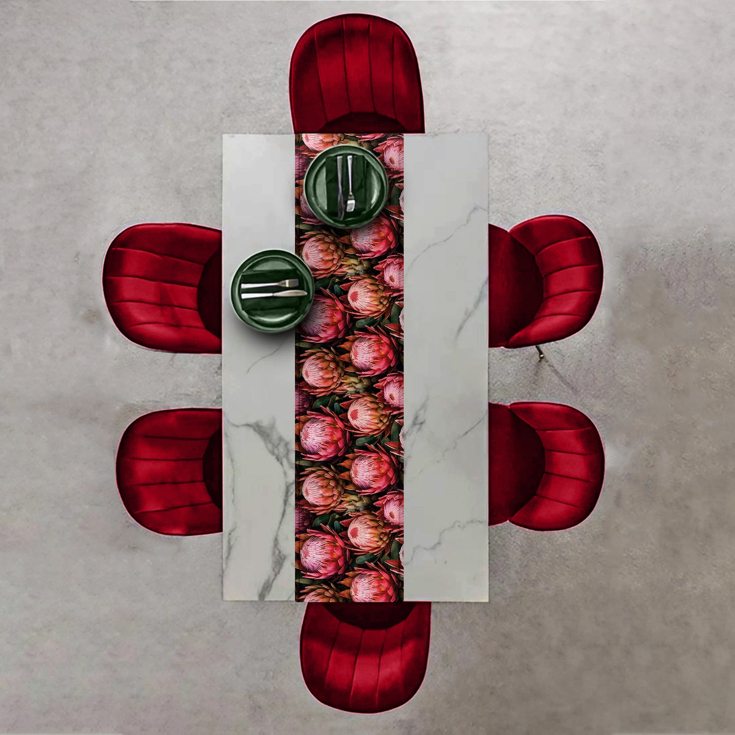 Joyful Protea Table Runner