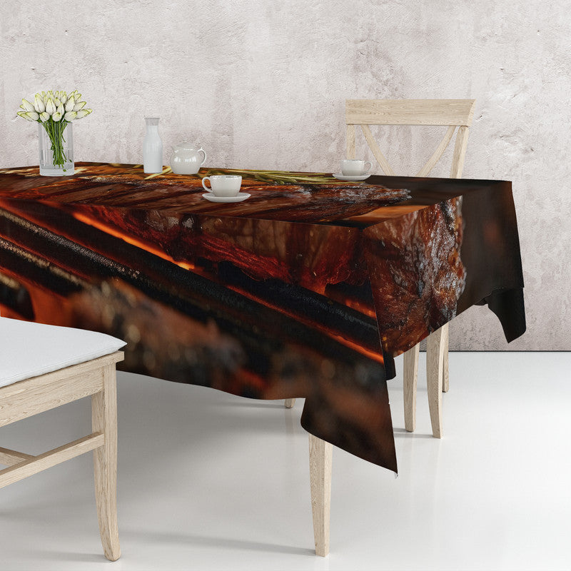 Juicy Steak Rectangle Tablecloth