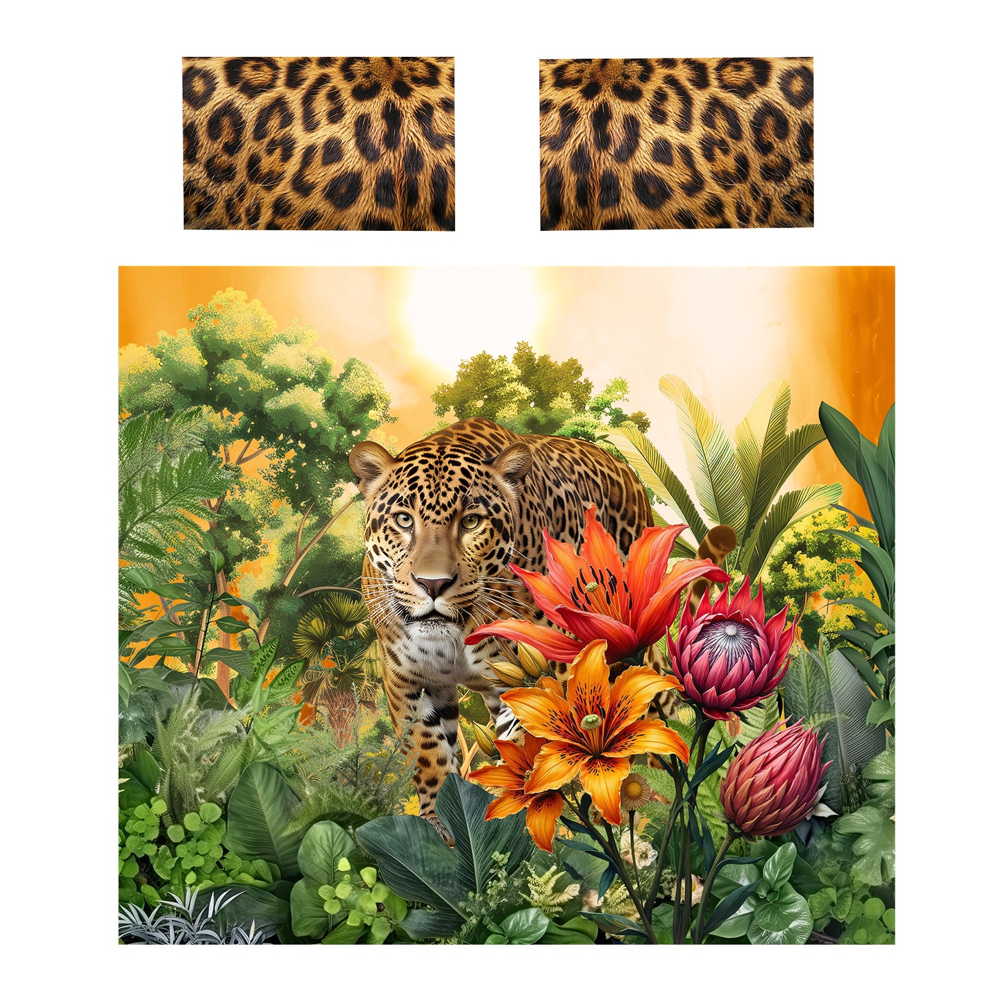 Jungle Leopard Duvet Cover Set