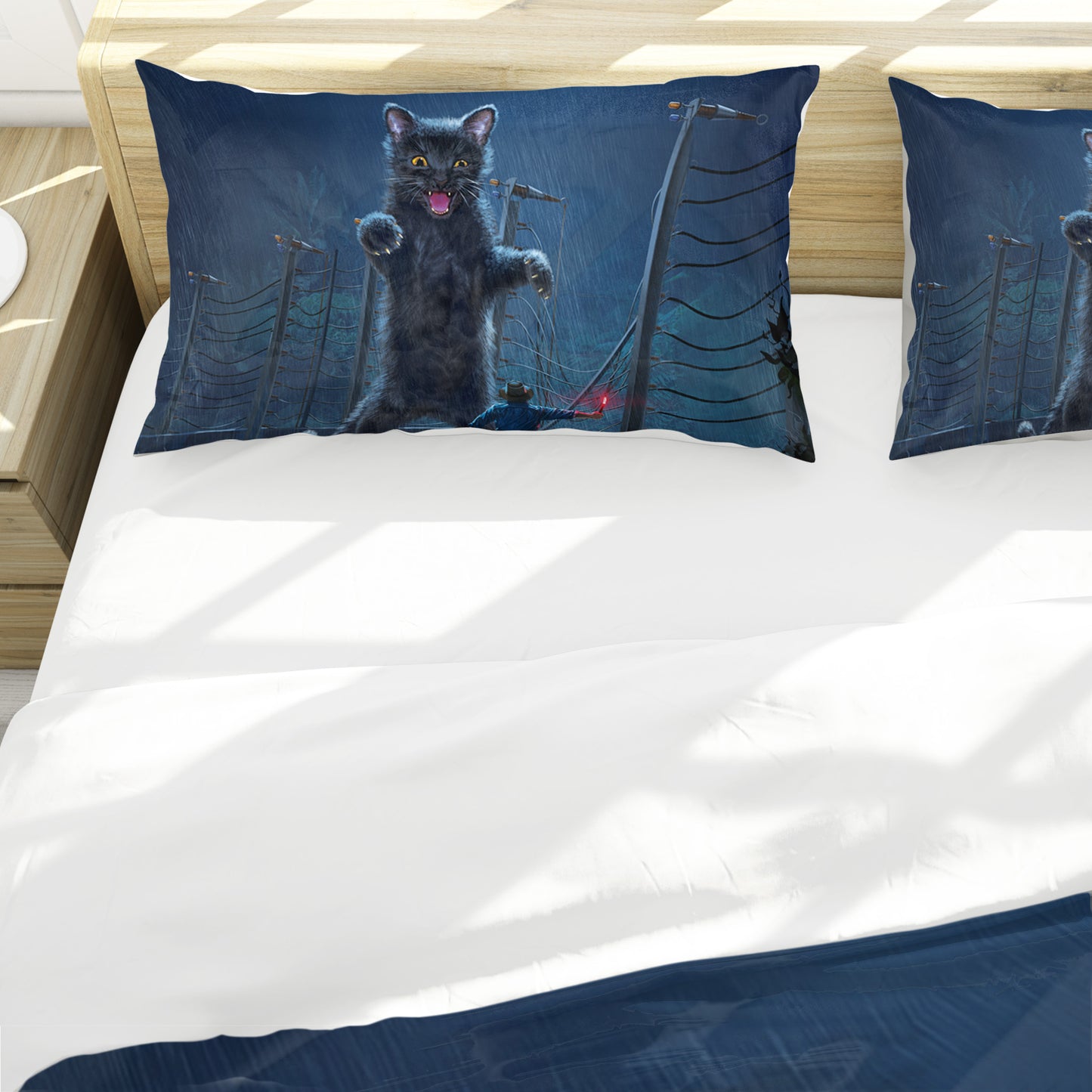 Jurassic Kitty Duvet Cover Set By Vincent Hie