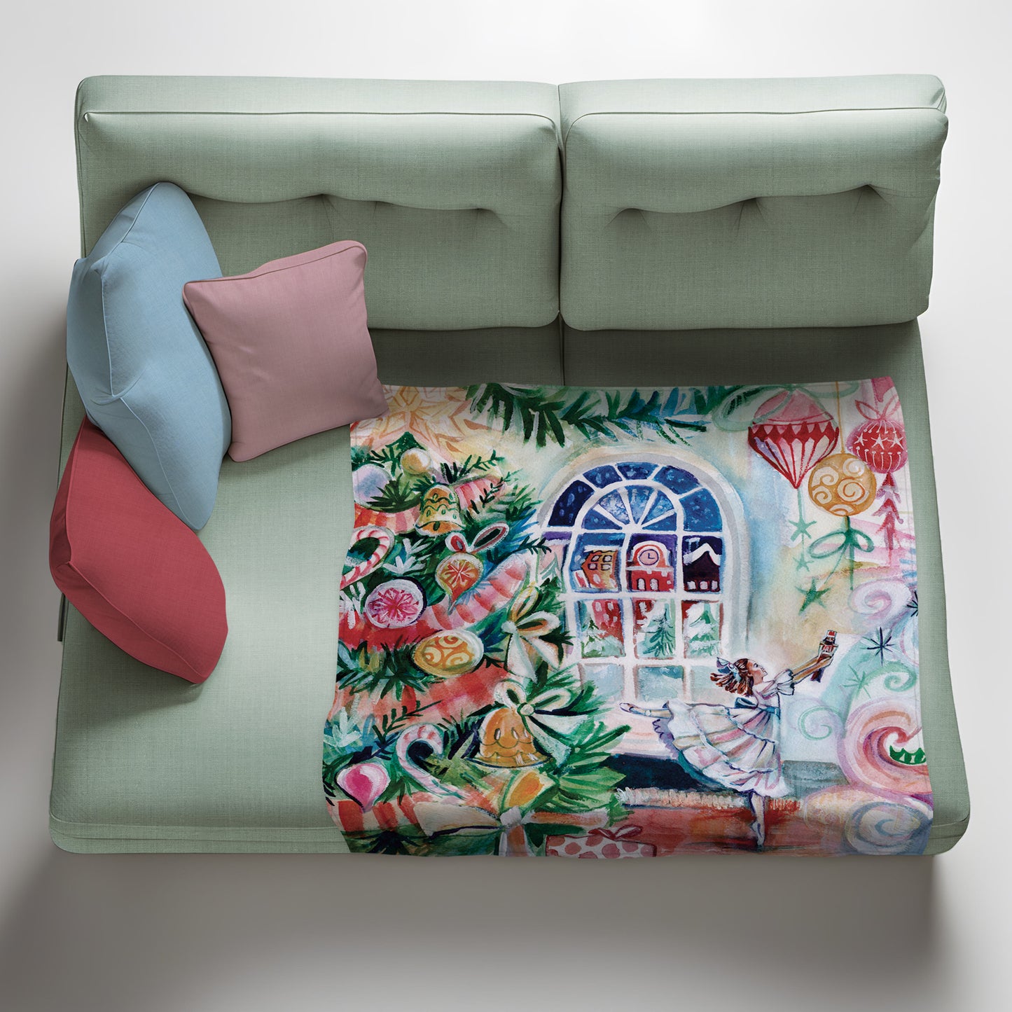 Imagining Christmas - Light Weight Fleece Blanket by Kristin Van Lieshout