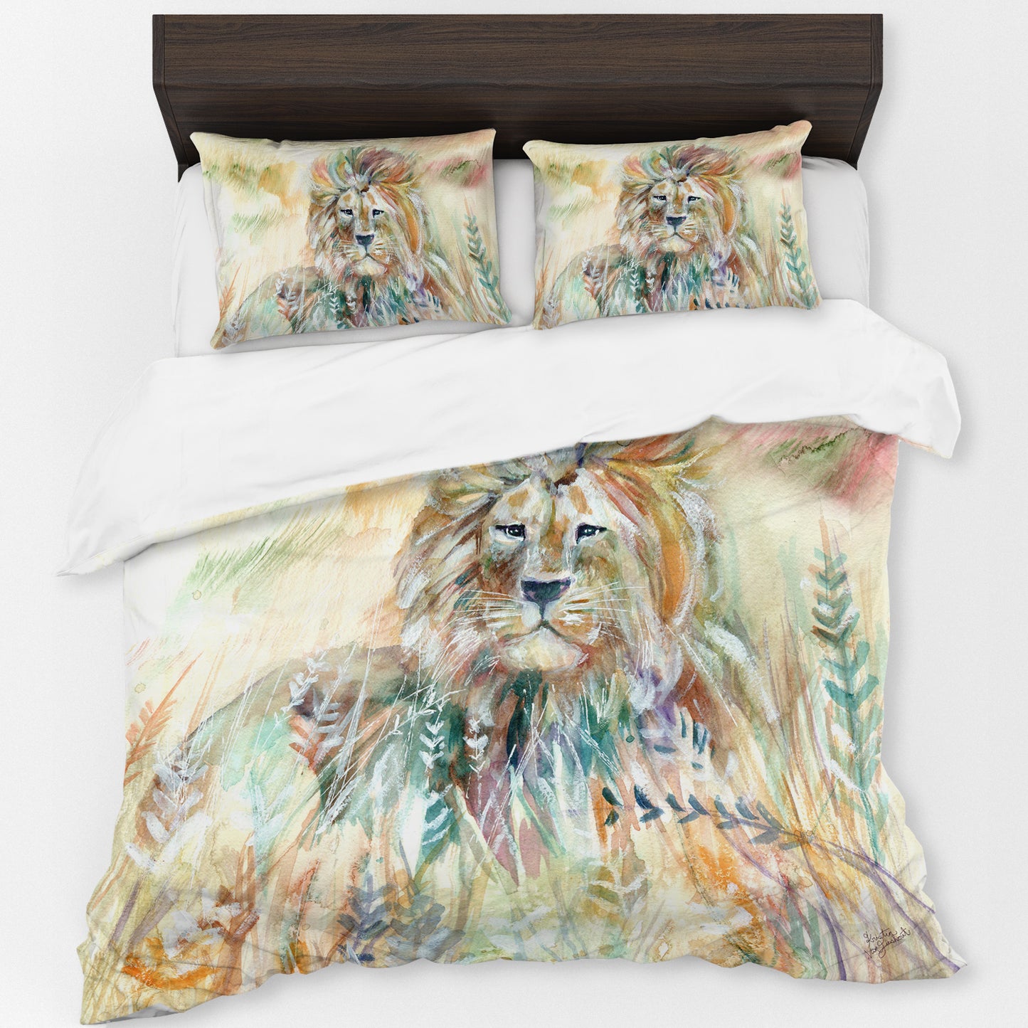 Lion By Kristin Van Lieshout Duvet Cover Set
