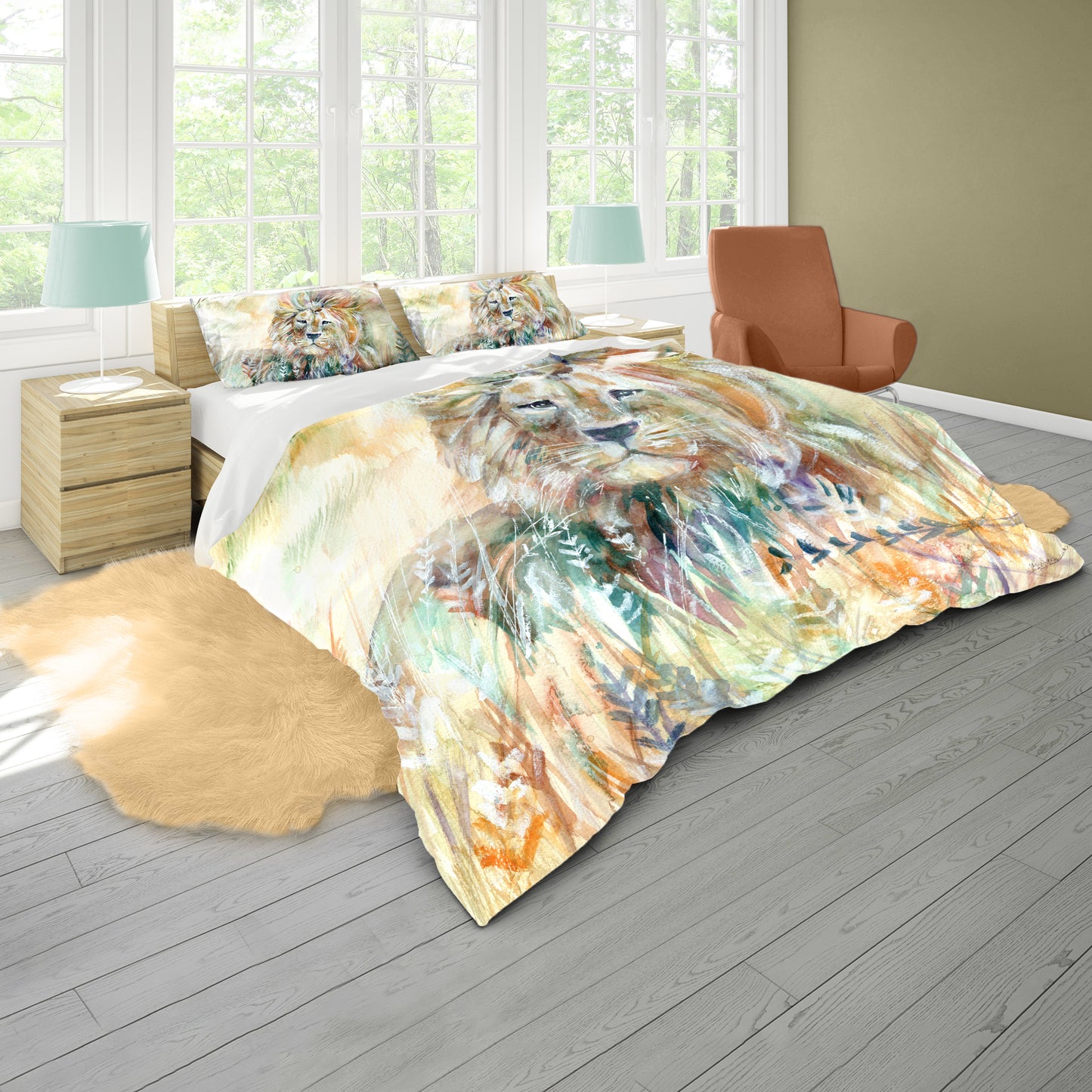 Lion By Kristin Van Lieshout Duvet Cover Set