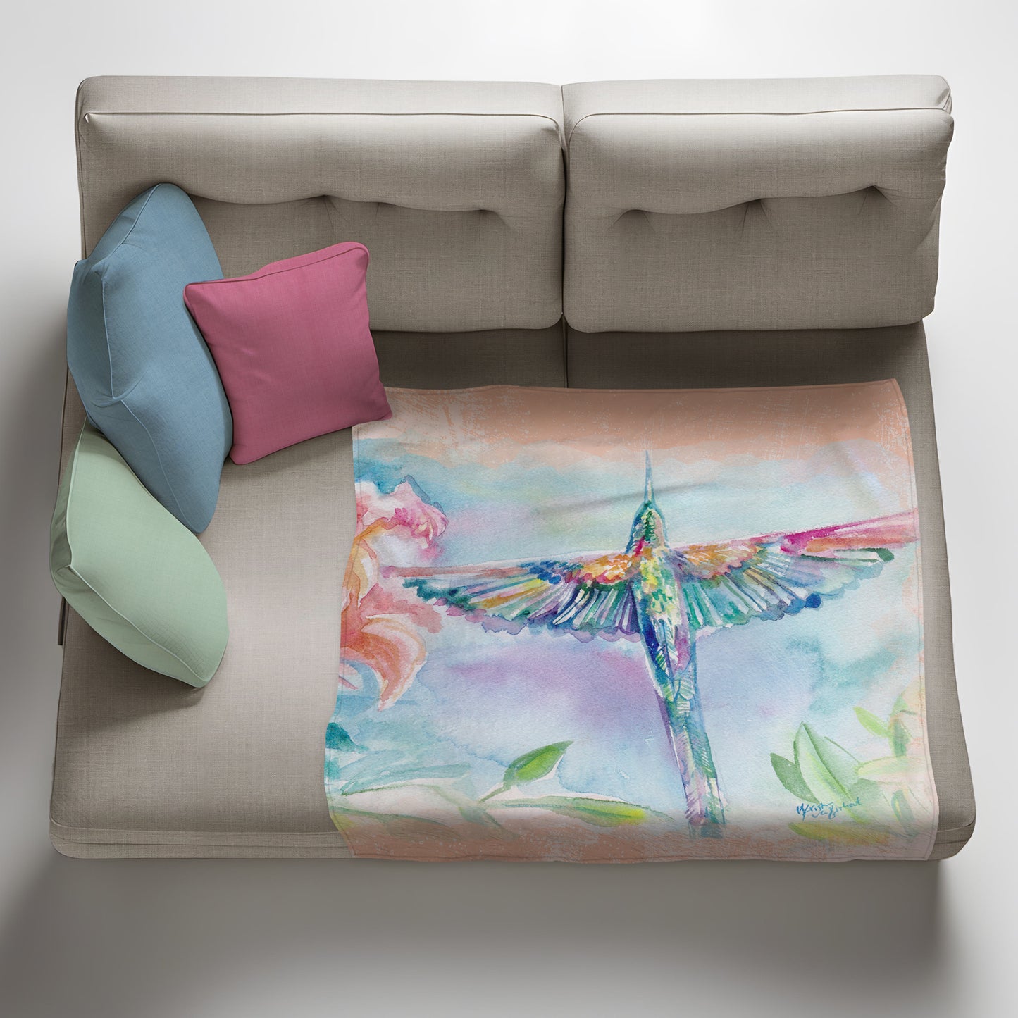 Turn Your Eyes Light Weight Fleece Blanket by Kristin van Lieshout