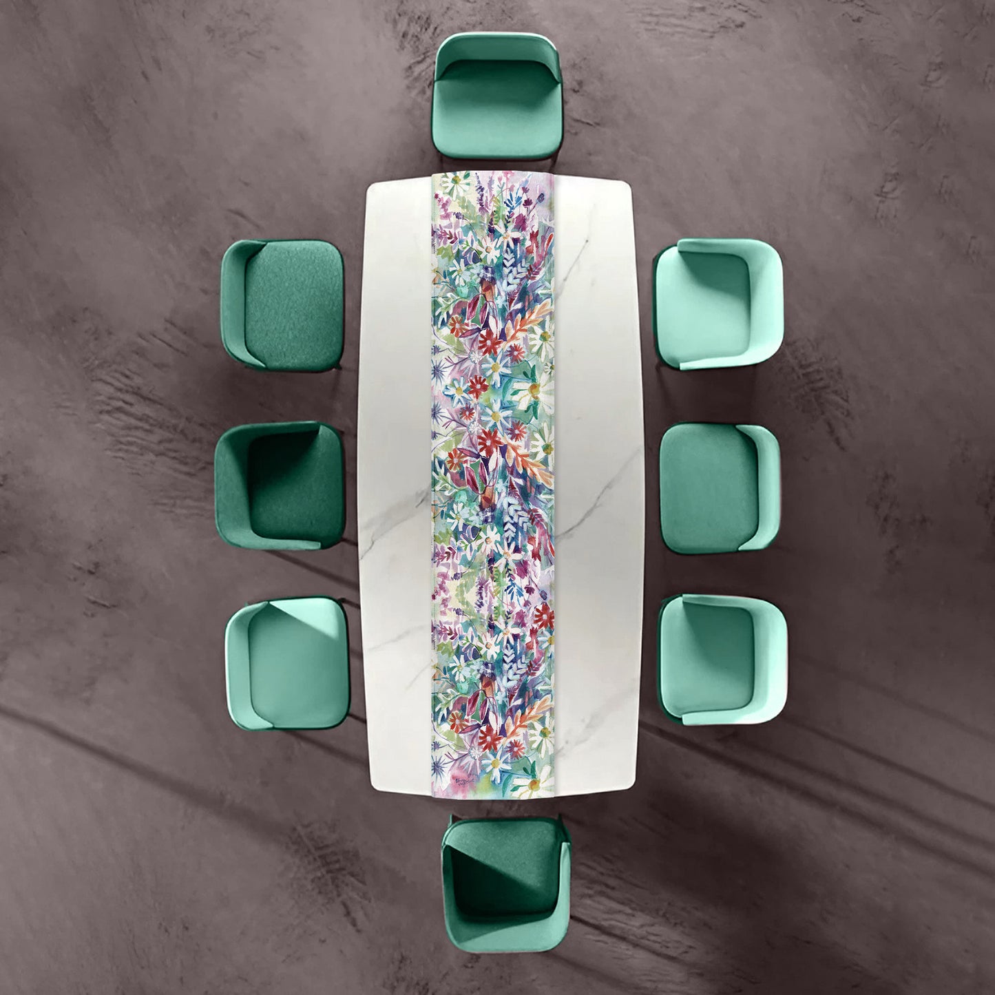 Wildflowers Table Runner by Kirstin van Lieshout