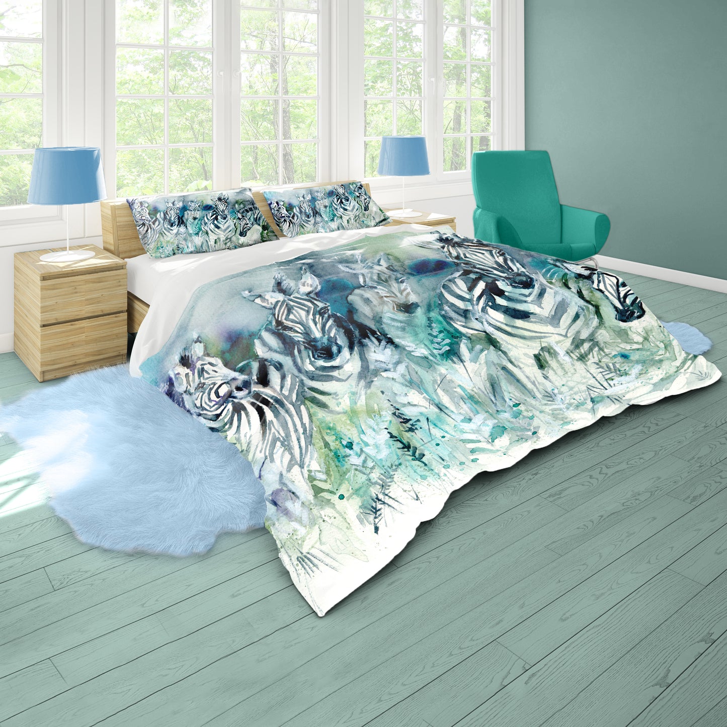 Zebras By Kristin Van Lieshout Duvet Cover Set