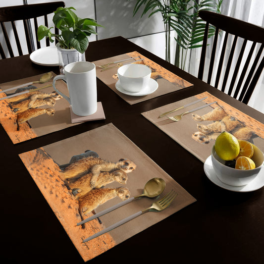 Kalahari Meerkat Placemats by Fanie Heymans