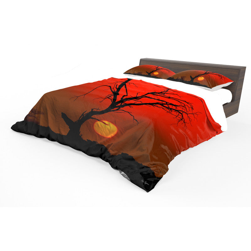 Kgalagadi Red Sunset Dead Tree By Fanie Heymans Duvet Cover Set
