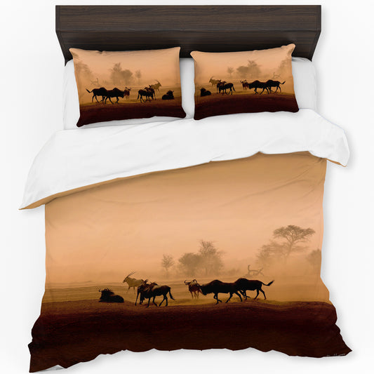 Kgalagadi Landscape Desert Storm Duvet Cover Set by Fanie Heymans