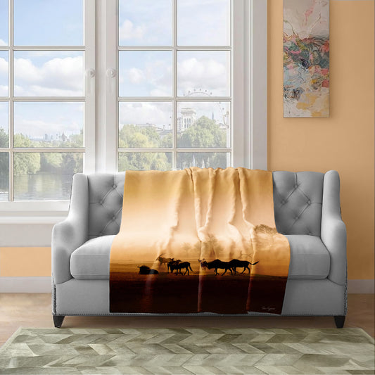 Kgalagadi Landscape Rain Storm Light Weight Fleece Blanket by Fanie Heymans