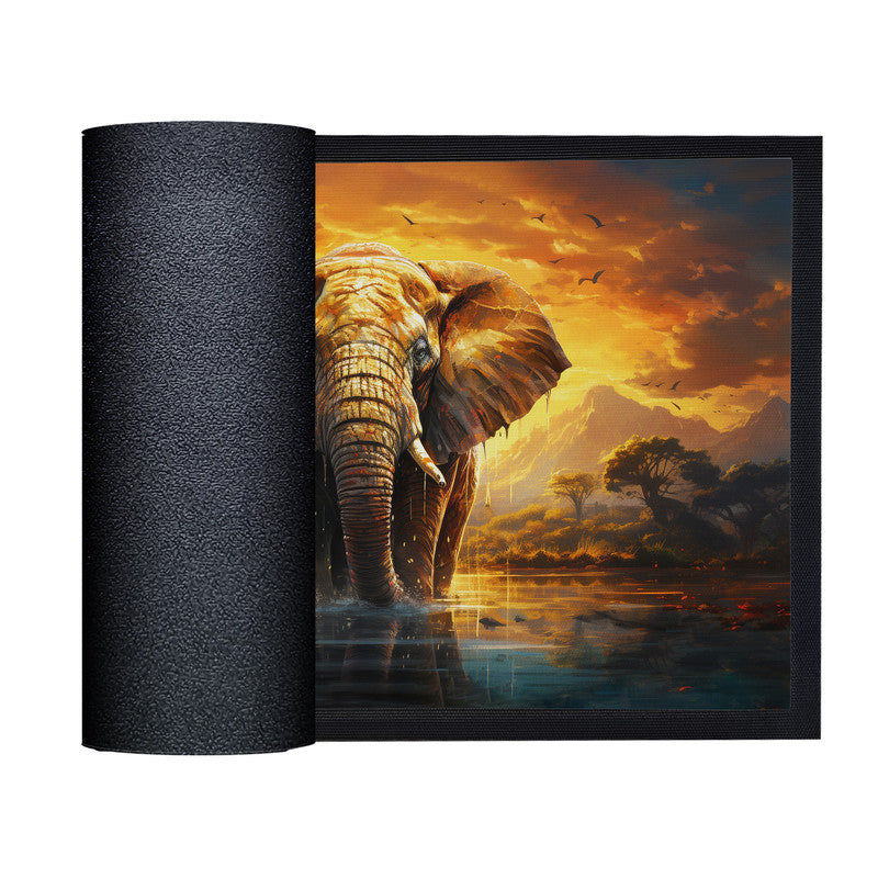 King Elephant Door Mat