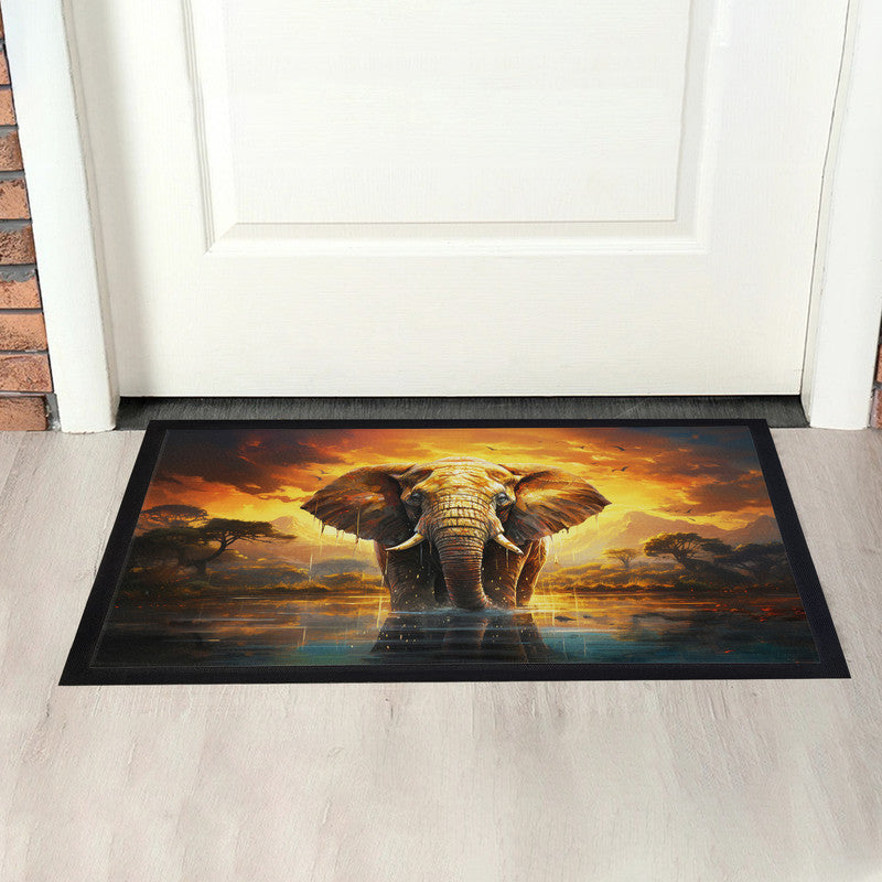 King Elephant Door Mat