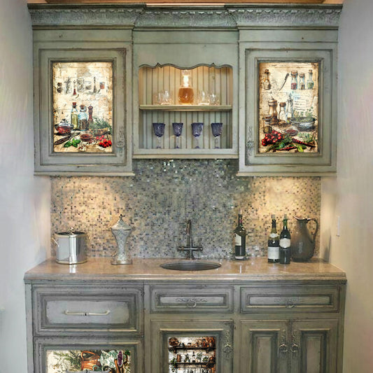 Kitchen Spices Decoupage A3