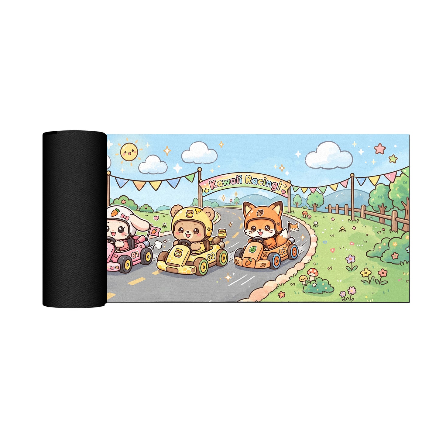 Kitten Race Desk Pad