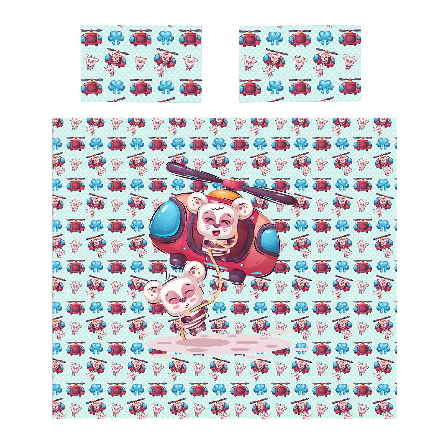Koala-Copter Kids Duvet Cover Set