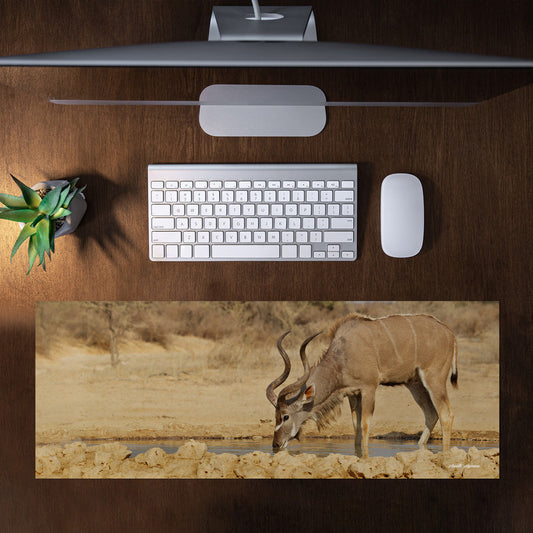 Kudu Bull Large Desk Pad by Annette Heymans