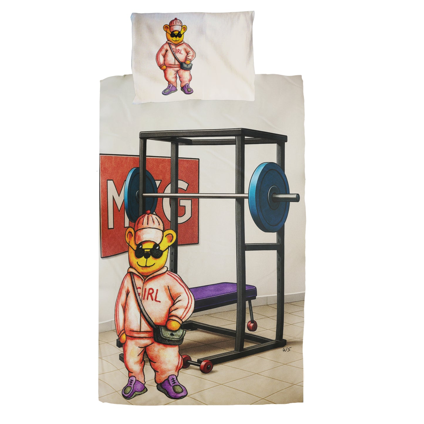 Laala Goes To The Gym Cot Set by Wikus Hattingh